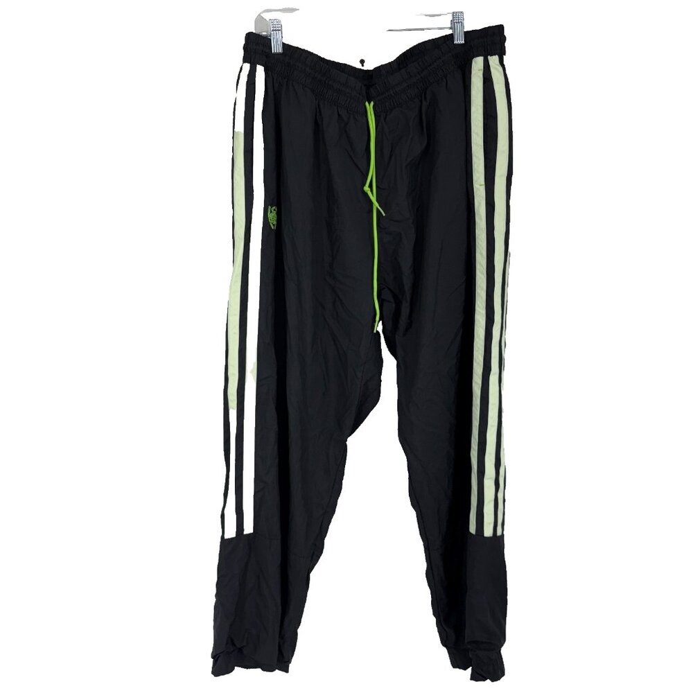 Adidas Men 3XL Donovan Mitchell Basketball Pants Black Green Track Performance